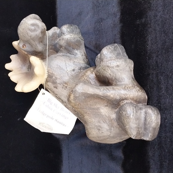 Big Sky Carvers Jeff Fleming Moose Wood Carving 1996 with tag - Picture 6 of 13